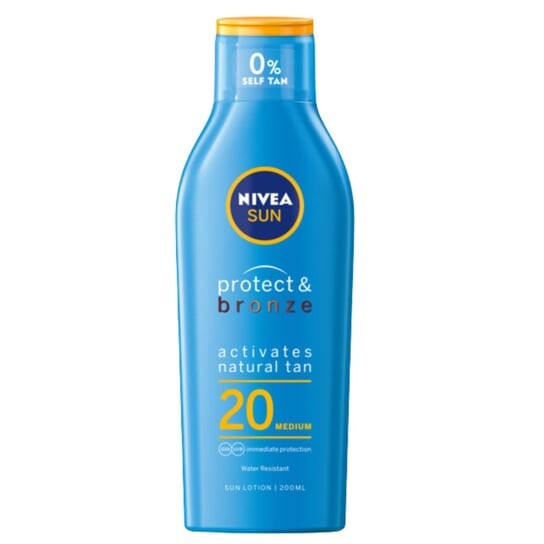 

Бронзирующее молочко SPF20, 200 мл Nivea, Protect & Bronze
