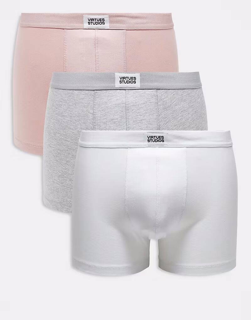 

Комплект из 3 сумок-боксеров синего цвета с тканой нашивкой Asos Design