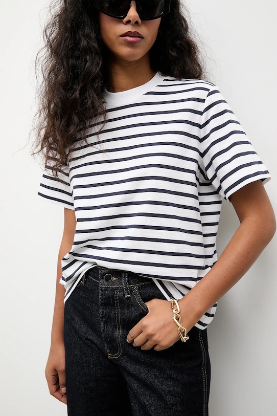 

Хлопковая футболка Answear.LAB, белый