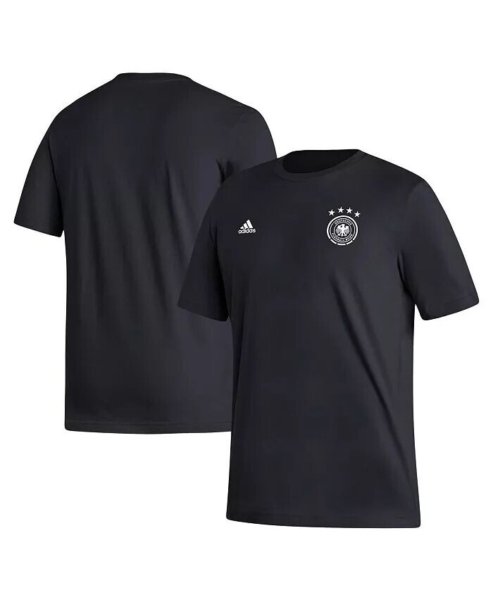 

Мужская черная футболка с гербом сборной Германии adidas
