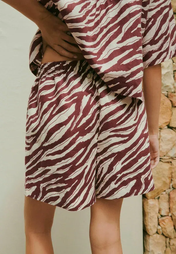 Шорты Next, red ecru zebra print, красный экрю с зебровым принтом — фото 3