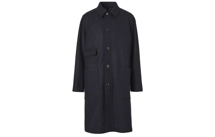 

Burberry Мужское пальто угольно-серого цвета, Charcoal Heather Gray