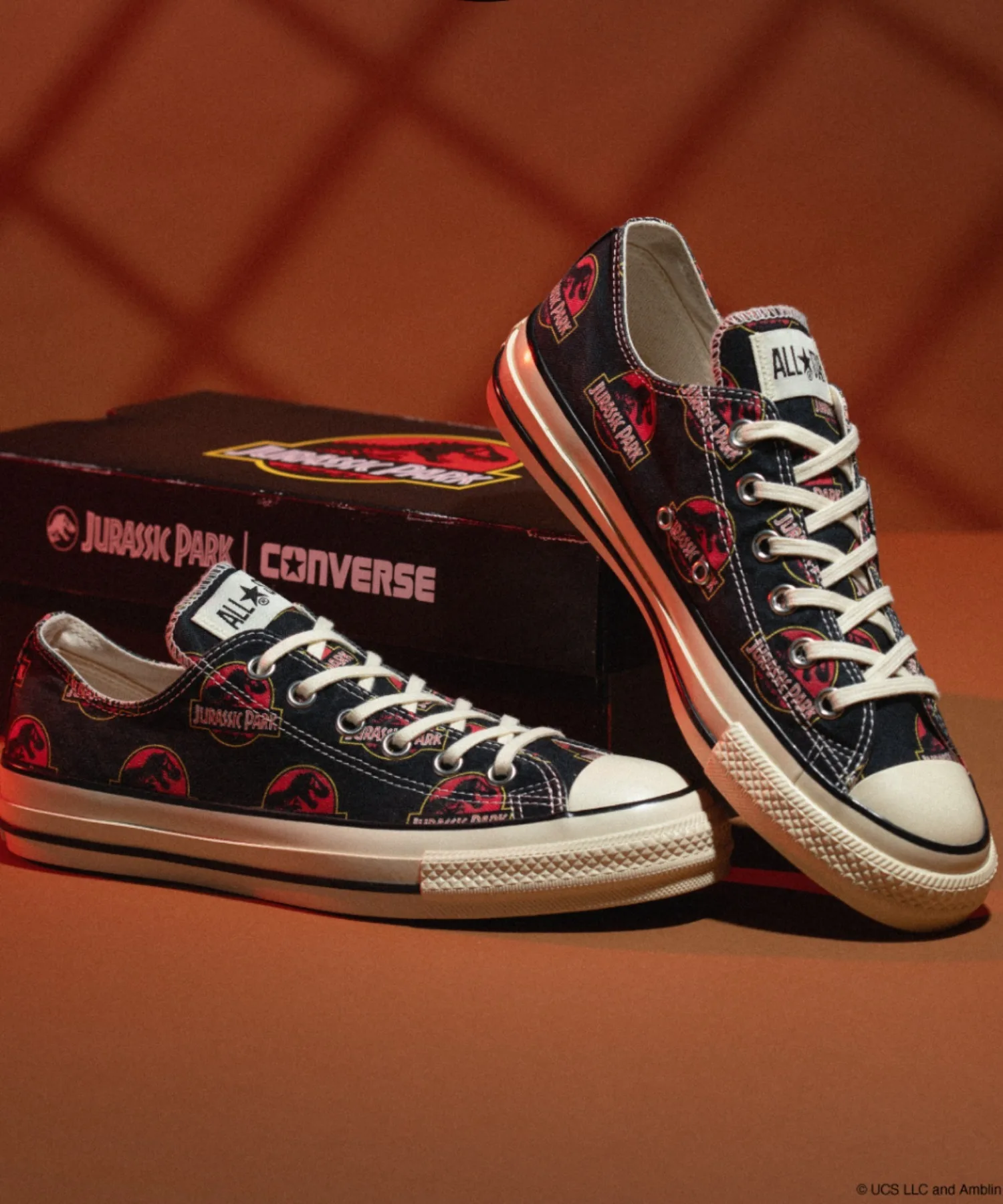 Кроссовки CONVERSE ALL STAR AGED LG OX JURASSIC PARK черные