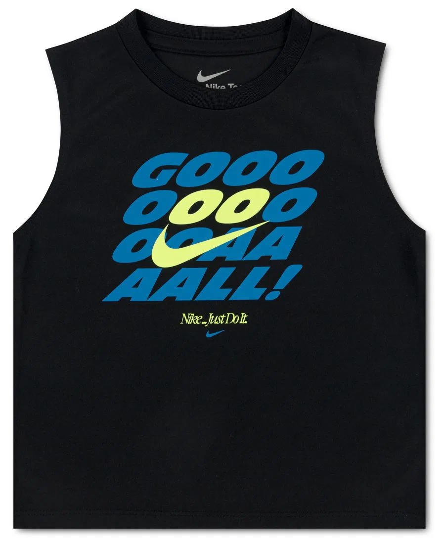 Детская футболка-майка Dri-FIT для мальчиков 2T-4T Nike, черный