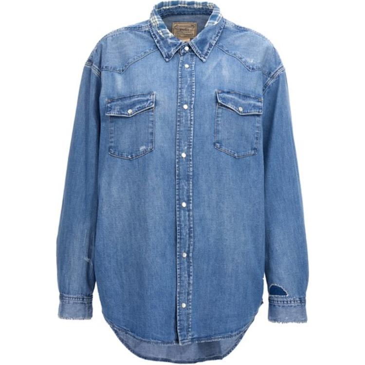 

Джиговая рубашка на пуговицах Polo Ralph Lauren, синий