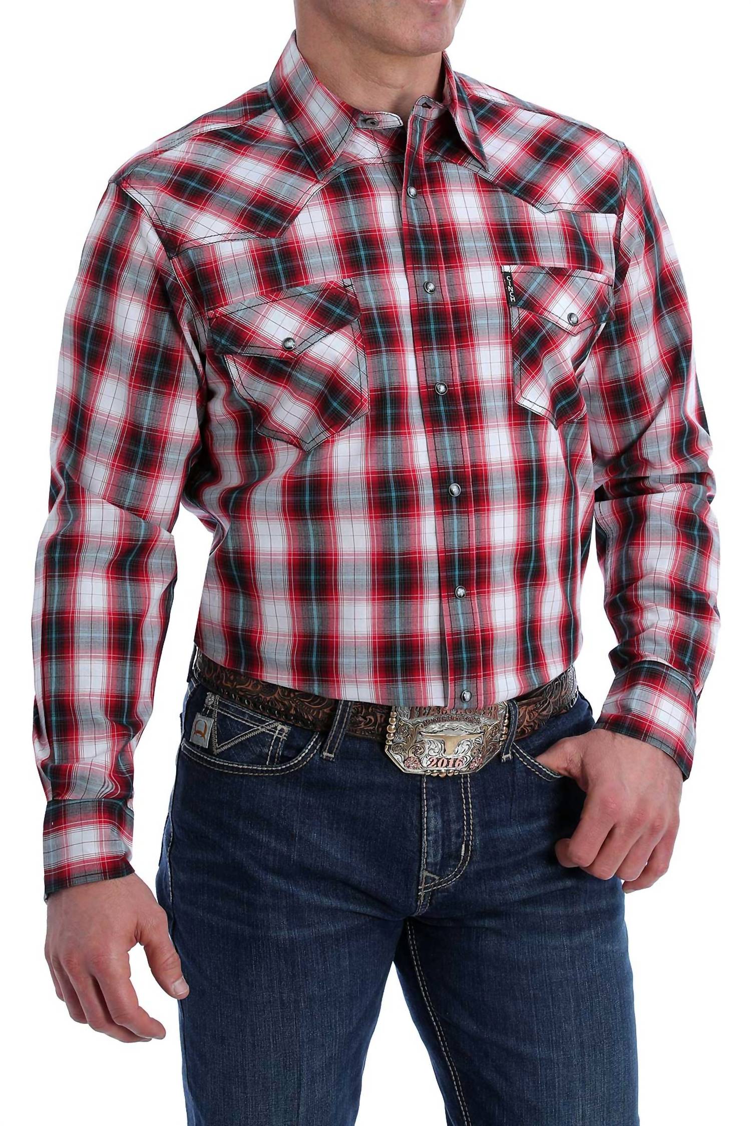 

Мужская рубашка Modern Fit красного цвета CINCH
