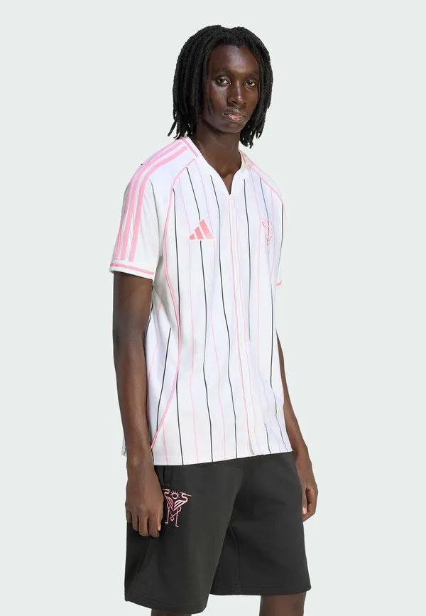 Футболка с бейсбольным принтом inter miami cf Adidas Performance, White Bliss Pink — фото 2