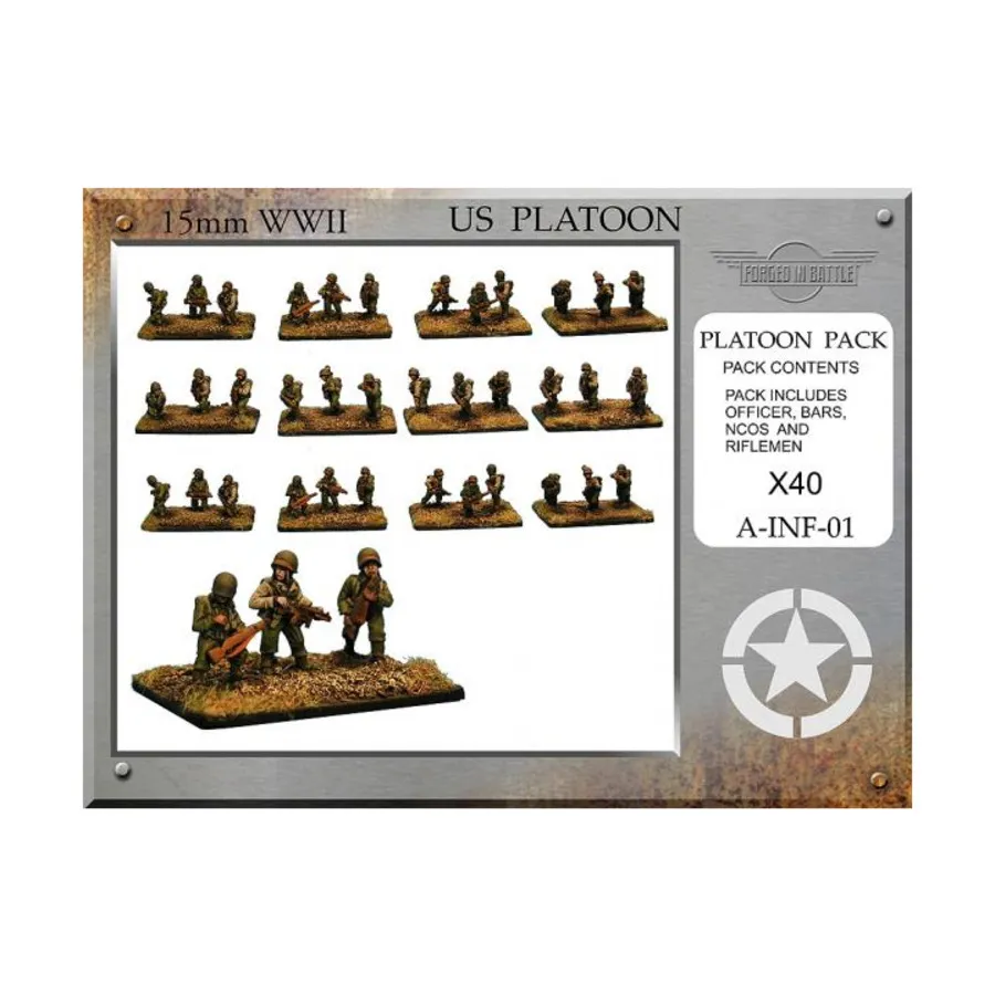 

Пехотный взвод, WWII Miniatures - American Infantry (15mm)