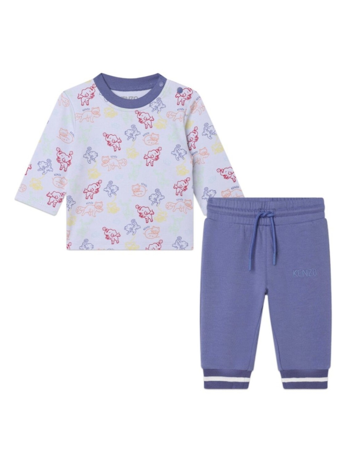 

Kenzo Kids спортивный костюм из органического хлопка с графичным принтом, белый
