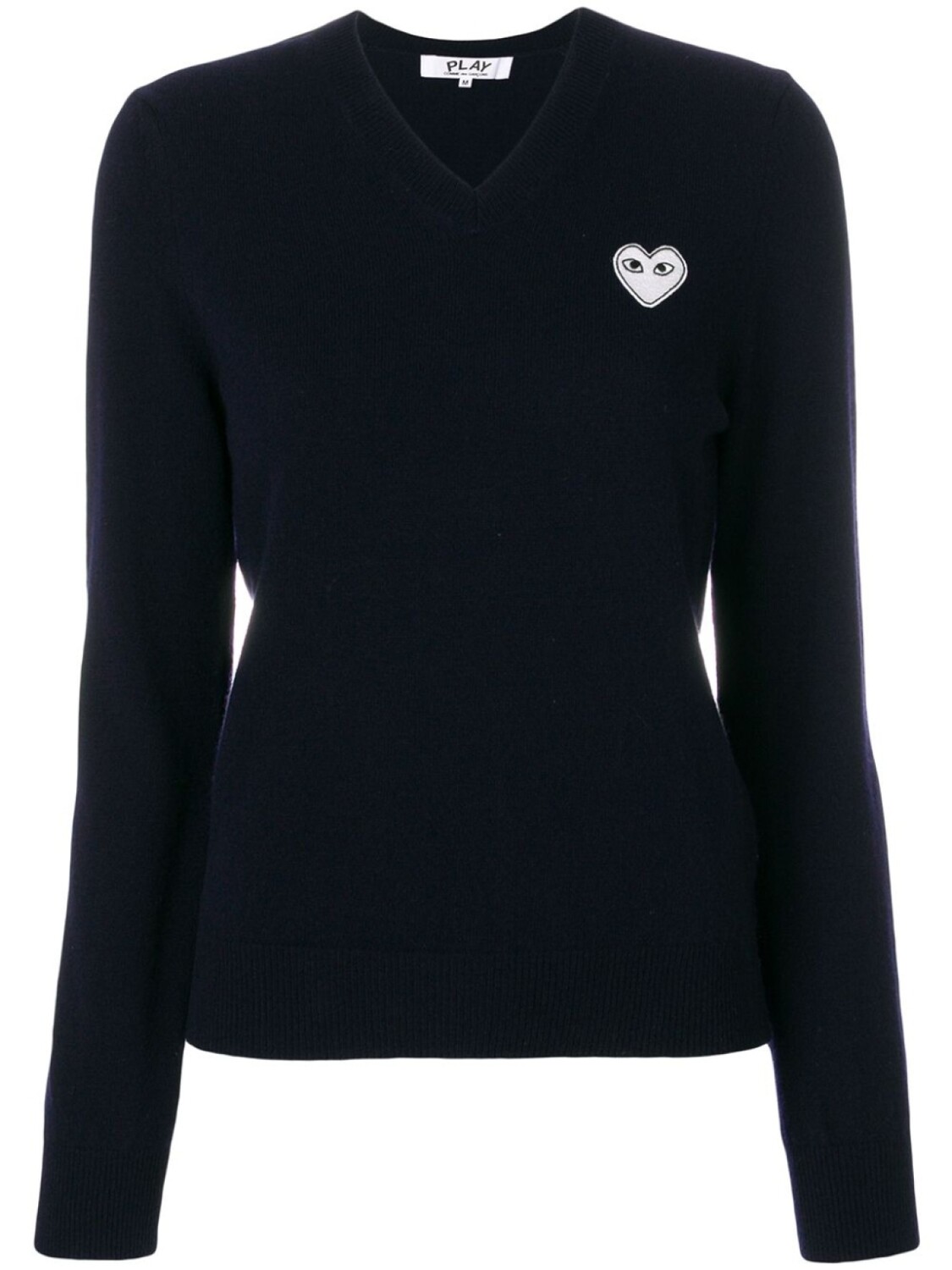 

Comme Des Garçons Play топ с V-образным вырезом и логотипом, синий