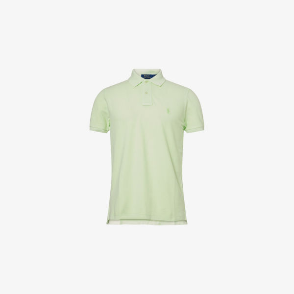 

Облегающая короткорукавная поло из пике-хлопка Polo Ralph Lauren, цвет leaf