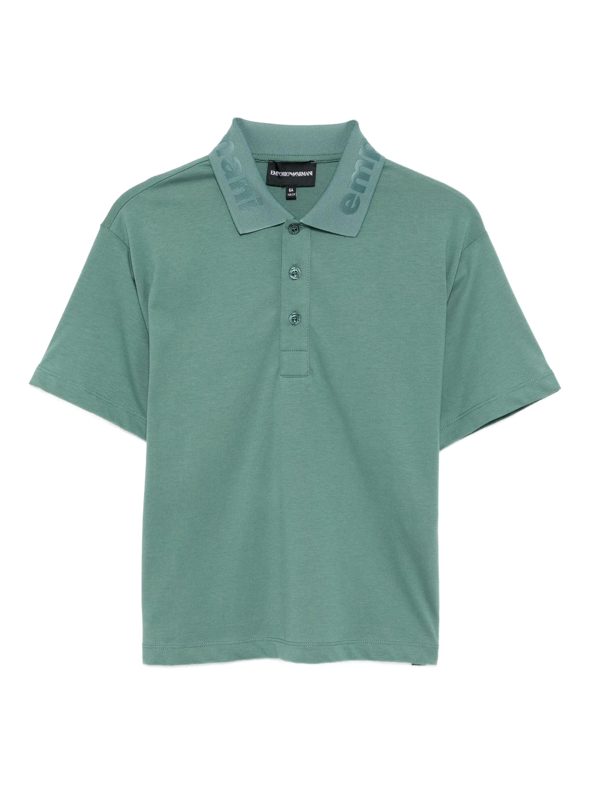 

Рубашка поло с тисненым логотипом Emporio Armani Kids, зеленый