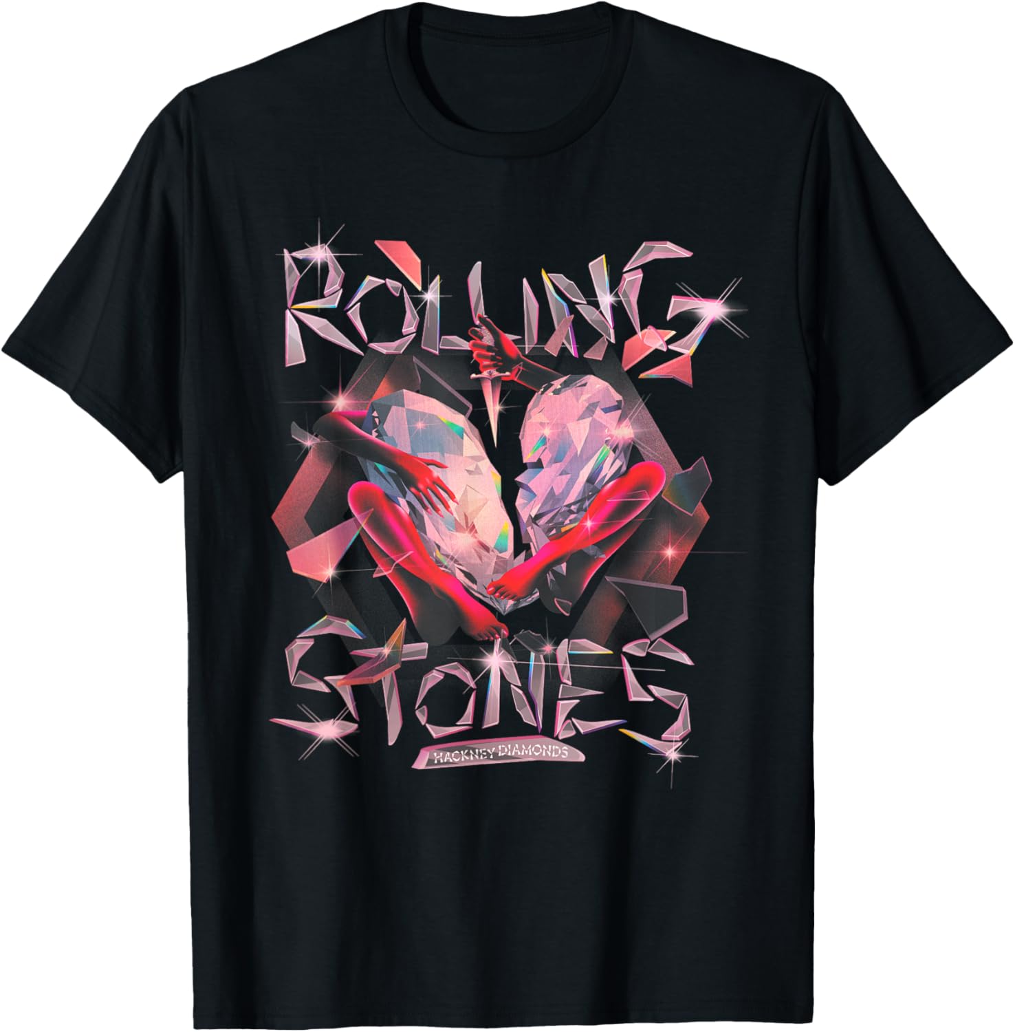 

Официальная эксклюзивная футболка Rolling Stones с бриллиантом Хакни The Rolling Stones, черный