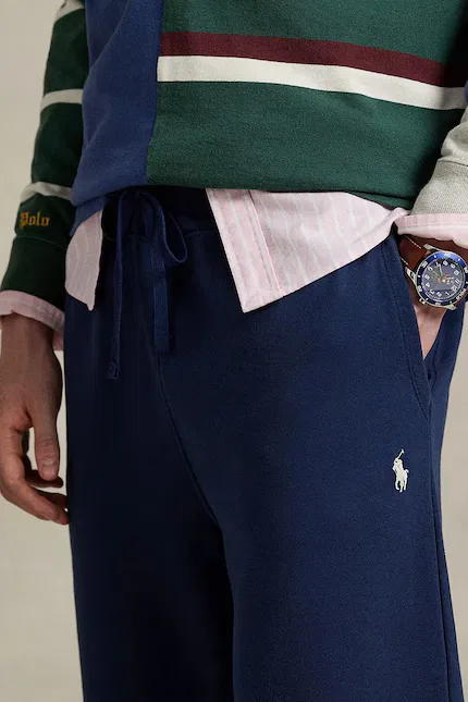Спортивные штаны из хлопка Polo Ralph Lauren, темно-синий — фото 4