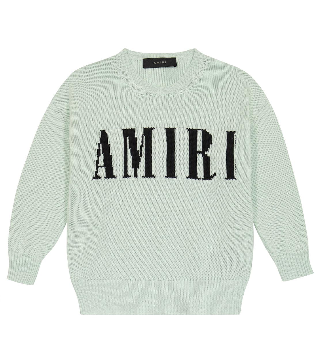 

Свитер из хлопка и кашемира, связанный интарсией Amiri Kids, Baby Blue