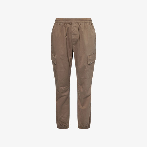 

Брюки Cargo Represent из стрейч-хлопка с эластичными манжетами и карманами, оливковый