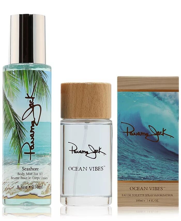 

2 шт. Подарочный набор туалетной воды и спрея для тела Ocean Vibes Panama Jack