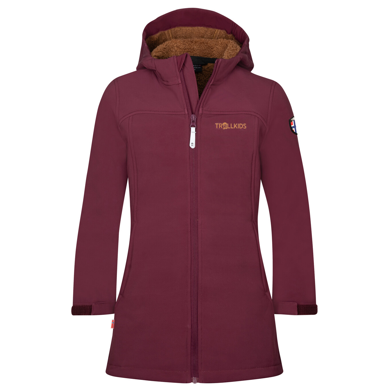 

Куртка из софтшелла Trollkids Girl's Kristiansand Coat, цвет Redwood/Caramel