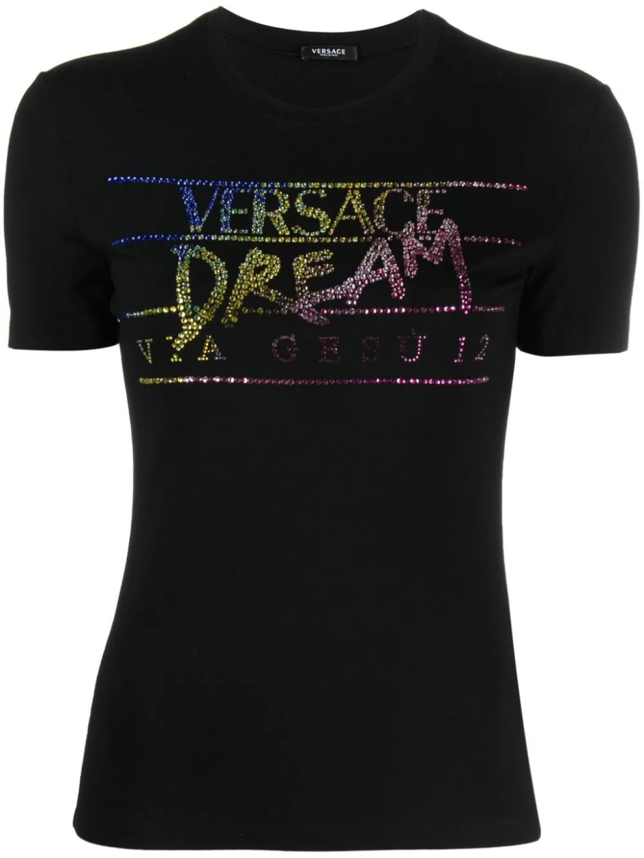 

Футболка со стразами Versace, черный