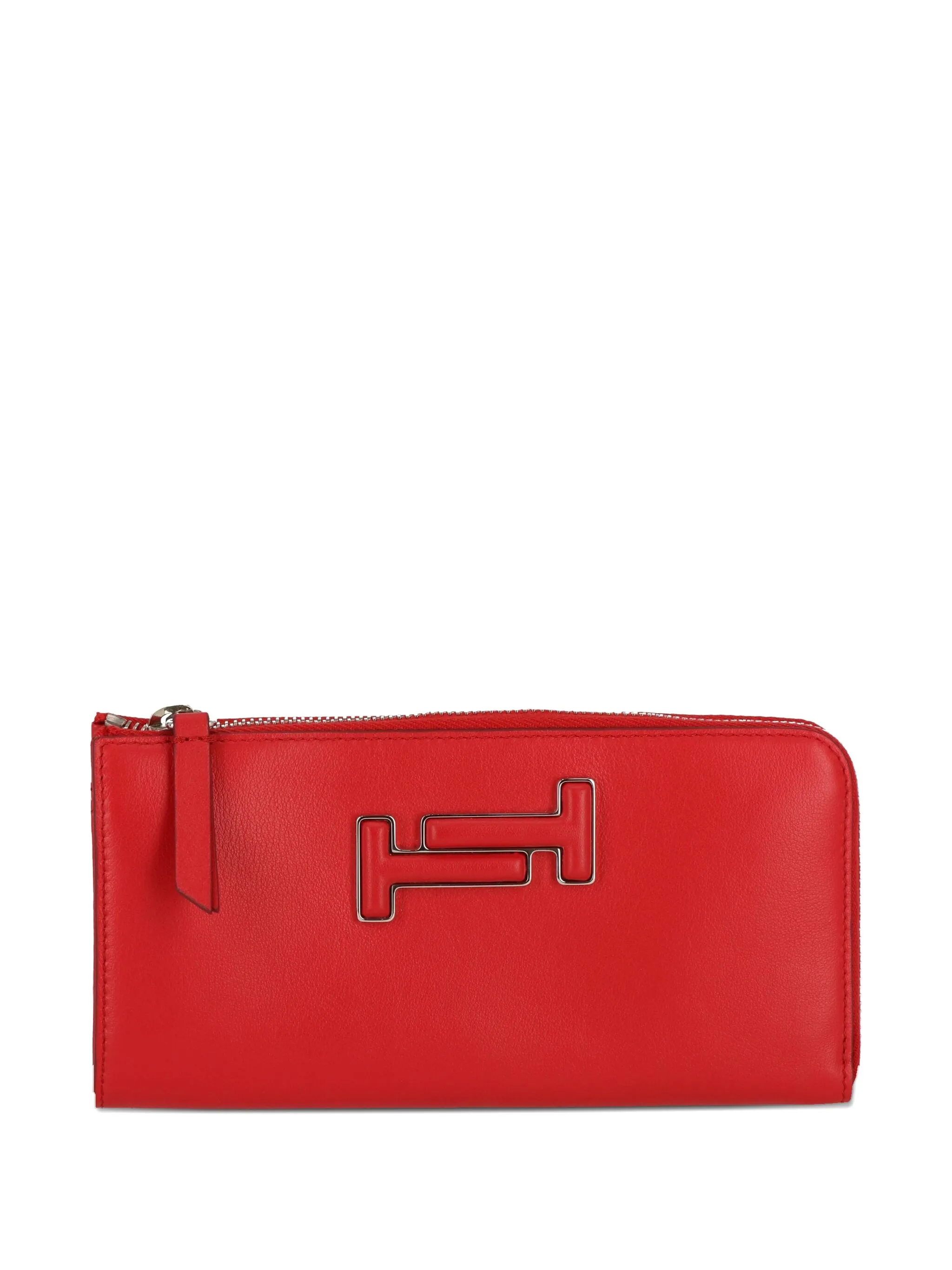 

Кошелек с круговой молнией и логотипом Tod'S, красный