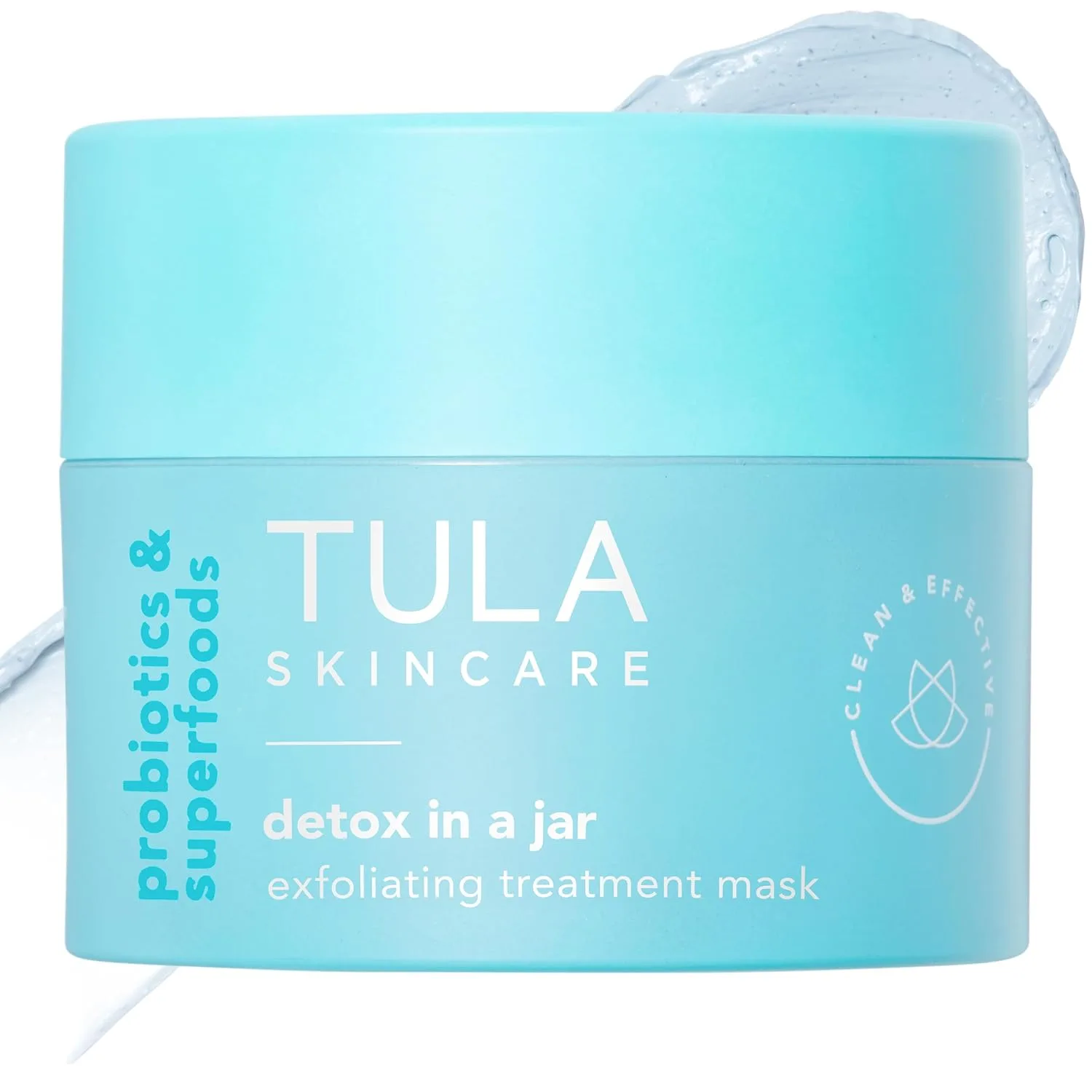 Маска для лица Tula — Детокс- Skin Care в баночке - отшелушивающая с увлажняющим витамином Е, соевым маслом и, 48 г
