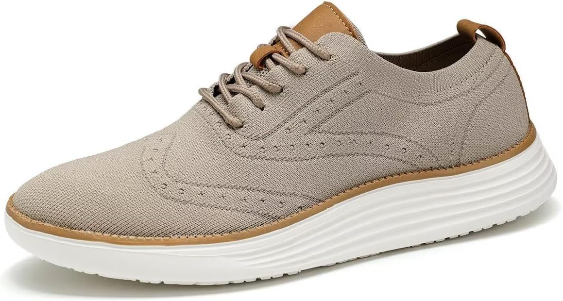 

Мужские повседневные оксфорды Модные сетчатые деловые туфли для ходьбы Работа Платье Кроссовки Комфортные Легкие Wja, хаки