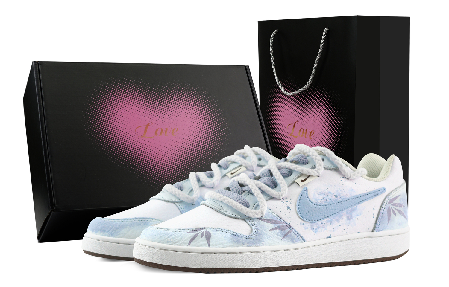 

Nike Eberson light blue bamboo shadow, heart box устойчивые к истиранию низкие скейтборд кроссовки men's