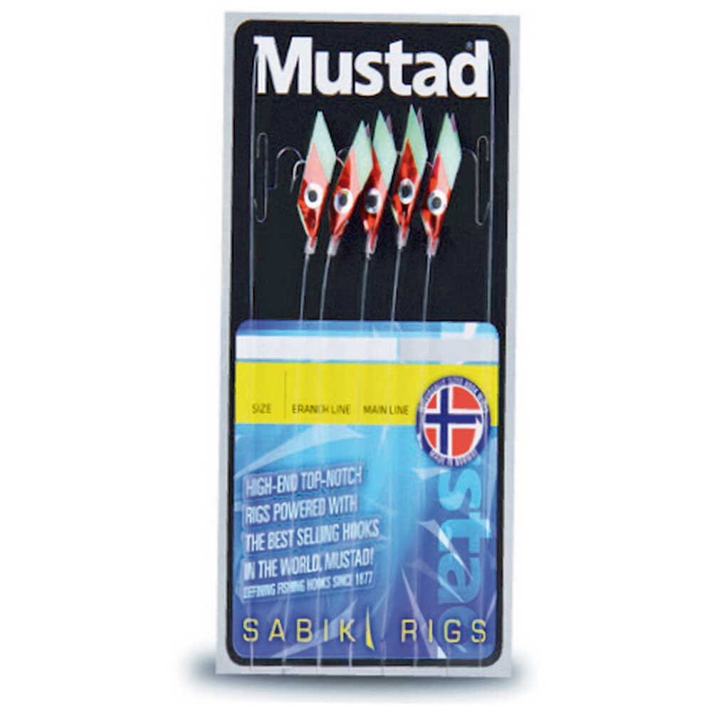 

Оснастки Mustad Red Piscator Rig 5 Hooks, разноцветный