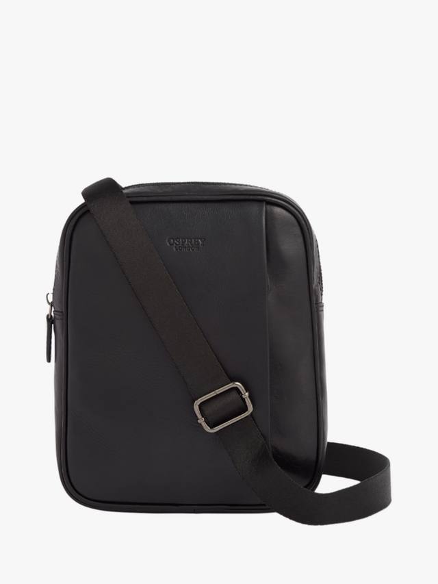 

Двусторонняя кожаная сумка-мессенджер carter OSPREY LONDON, черный