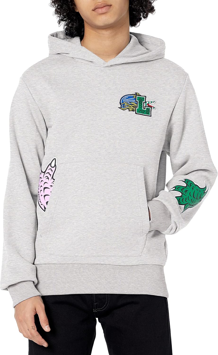 Толстовка Lacoste с принтом Comic Effect, Argent Chine