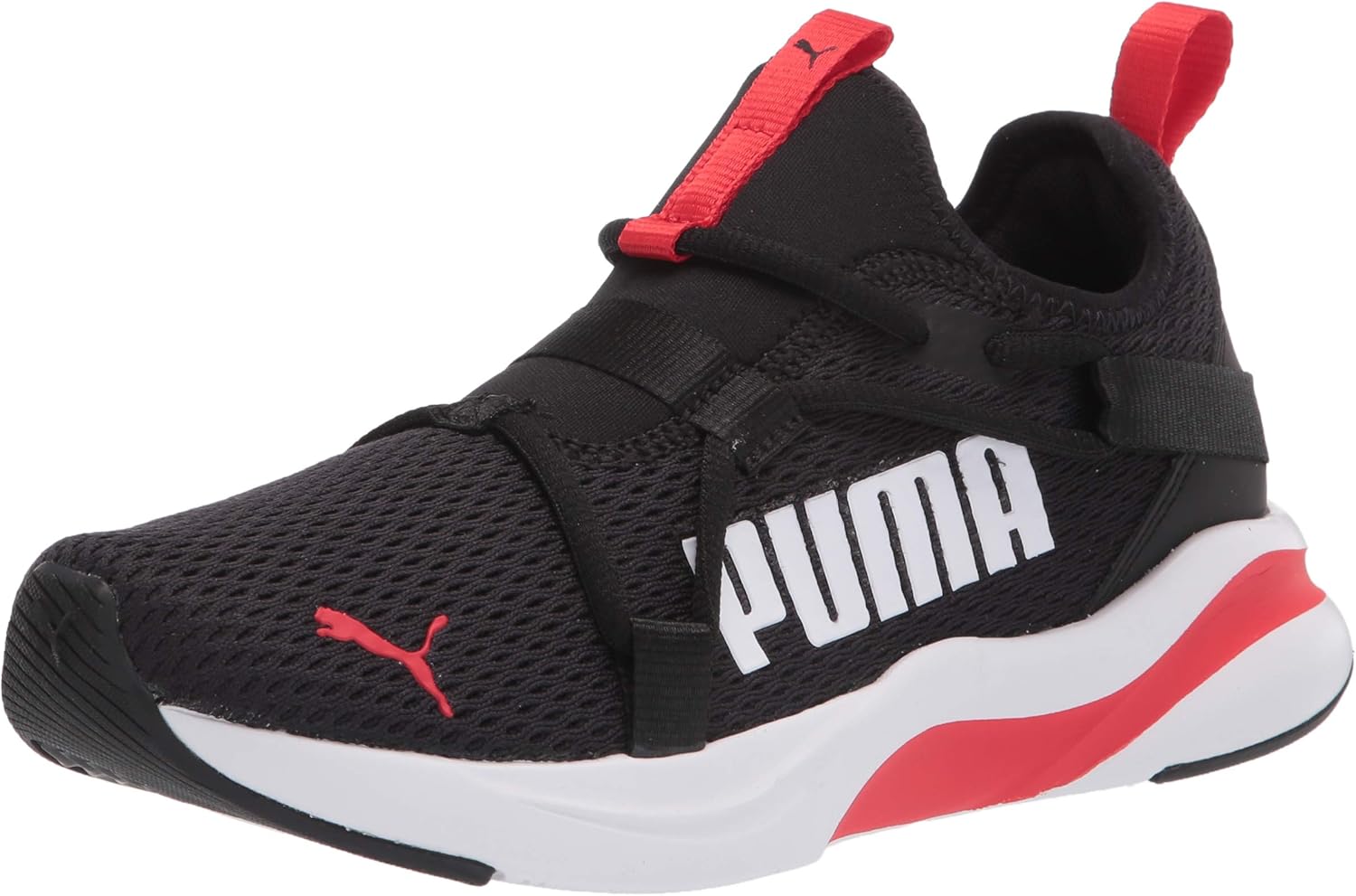 

Кроссовки PUMA для мальчиков Rift Slip On с принтом по всей поверхности, черный/красный