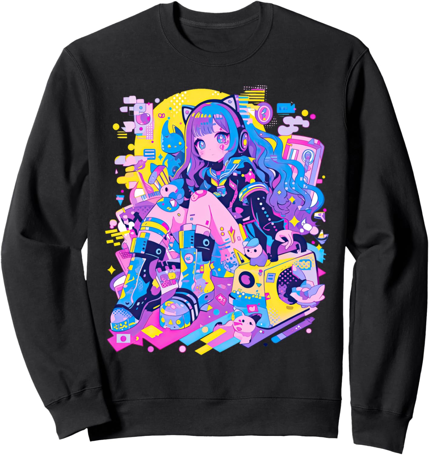 

Ретро-толстовка в стиле 90-х и 2000-х, аниме, Y2K, поп-музыка, черная Retro Anime Y2K Neko Anime Aesthetic Kawaii Stamps, Черный, Ретро-толстовка в стиле 90-х и 2000-х, аниме, Y2K, поп-музыка, черная Retro Anime Y2K Neko Anime Aesthetic Kawaii Stamps