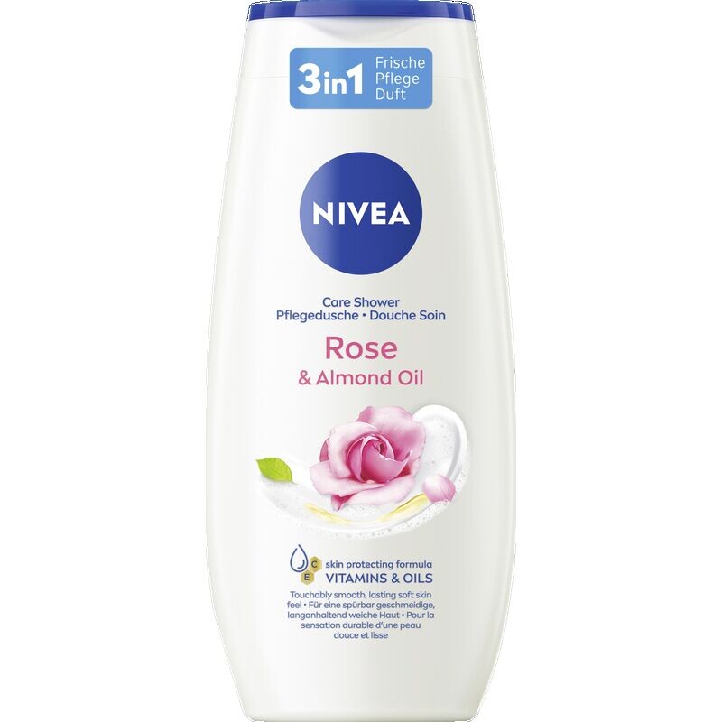 

Питательное масло для душа с розой и миндальным маслом NIVEA, 250 ml