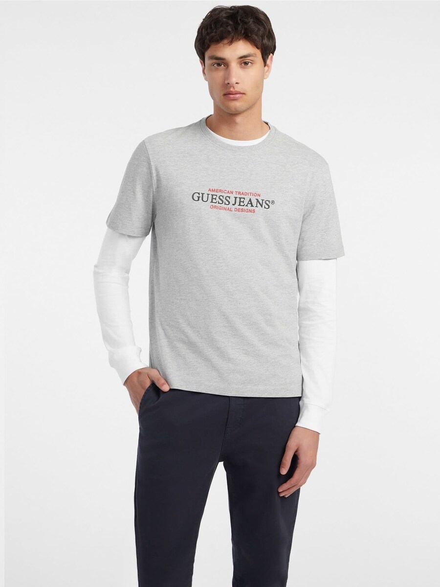 

Рубашка GUESS JEANS, пятнистый серый