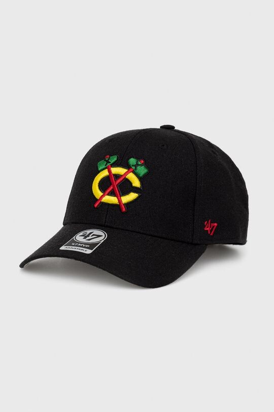 

Кепка Chciago Blackshawks из смесовой шерсти 47brand, черный