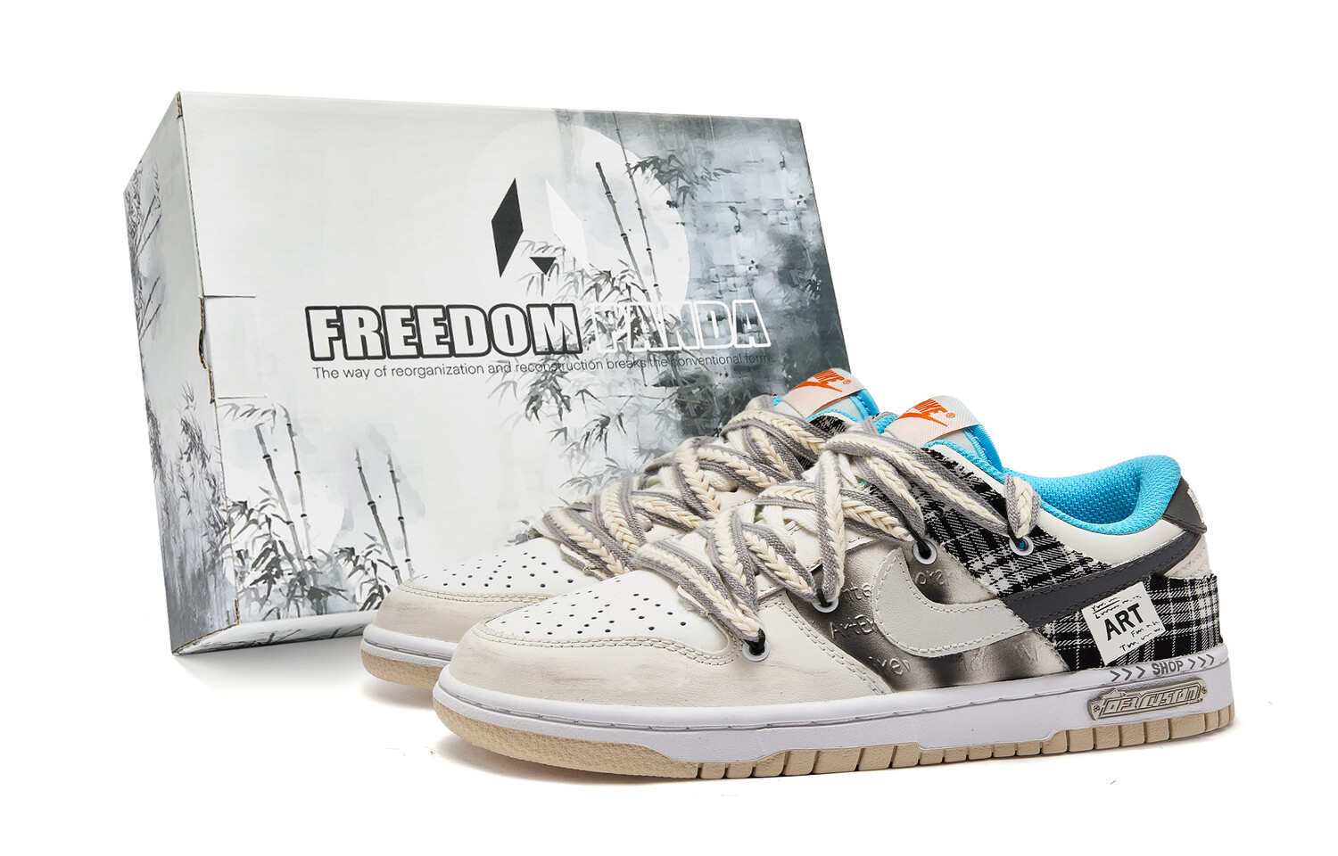 

Кроссовки Nike Dunk Skateboarding Shoes Women's Low-top Beige, бежевый