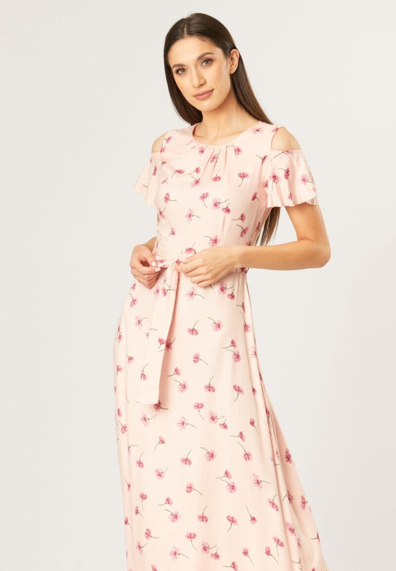 

Платье макси FRILL QUIOSQUE, кремовый