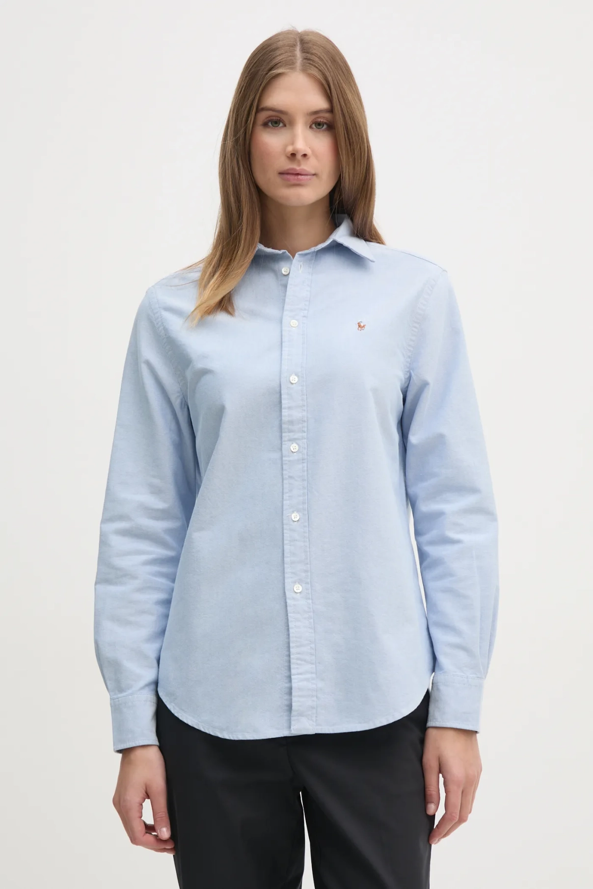 

Хлопковая рубашка Polo Ralph Lauren, синий