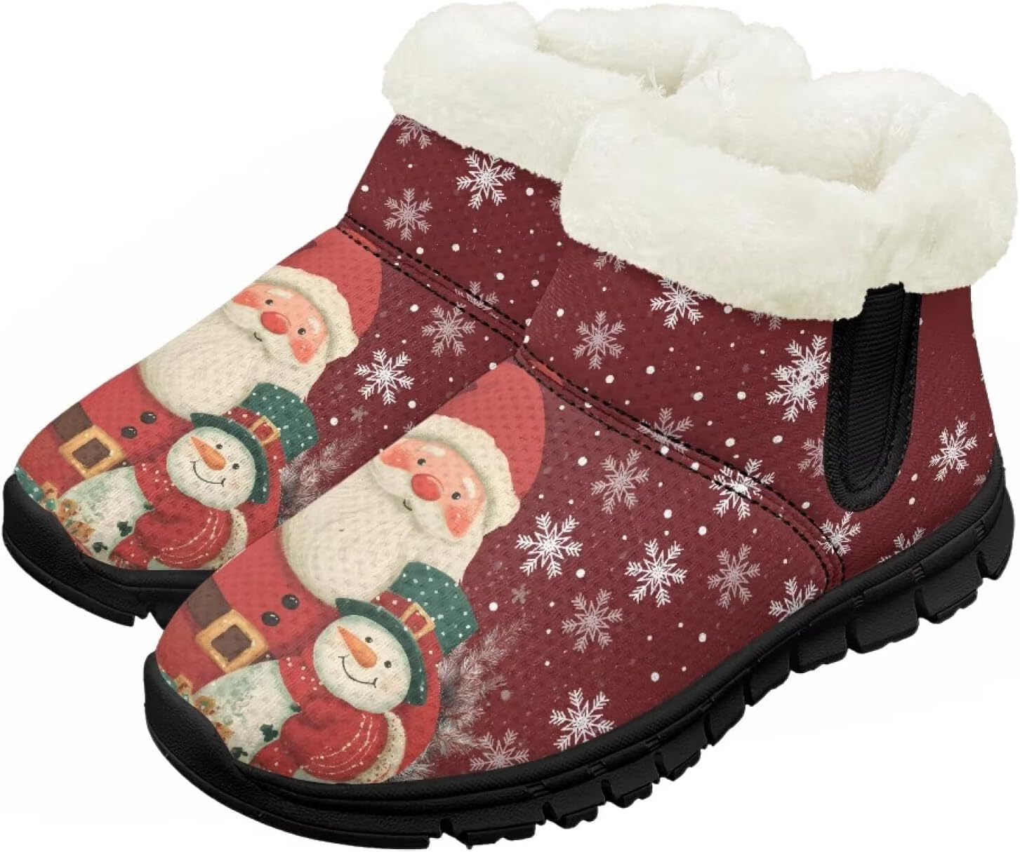 

Детские зимние ботинки для мальчиков и девочек, теплые зимние сапоги с нескользящей подошвой, легкие Chririnla, Santa Claus