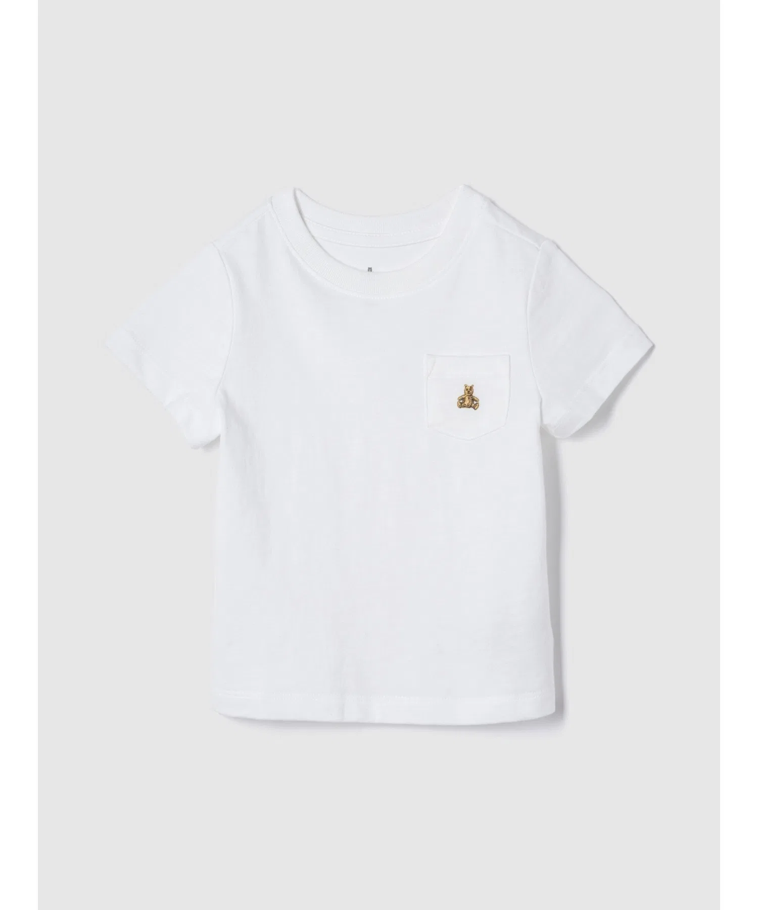 Детская футболка GAP из хлопка, с карманом, белая