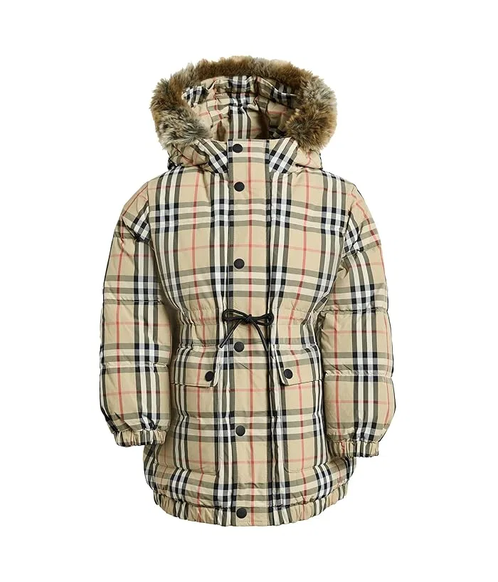 Пальто с клеткой Franklin Burberry Kids, Sand IP Check