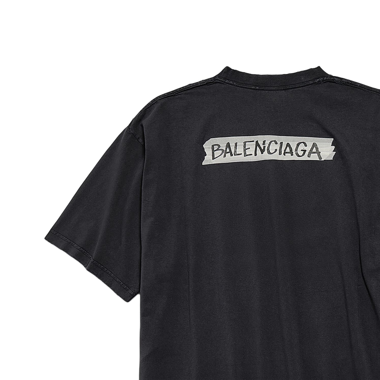 Футболка SS26, стандартный крой, мужская Balenciaga, faded черный — фото 4