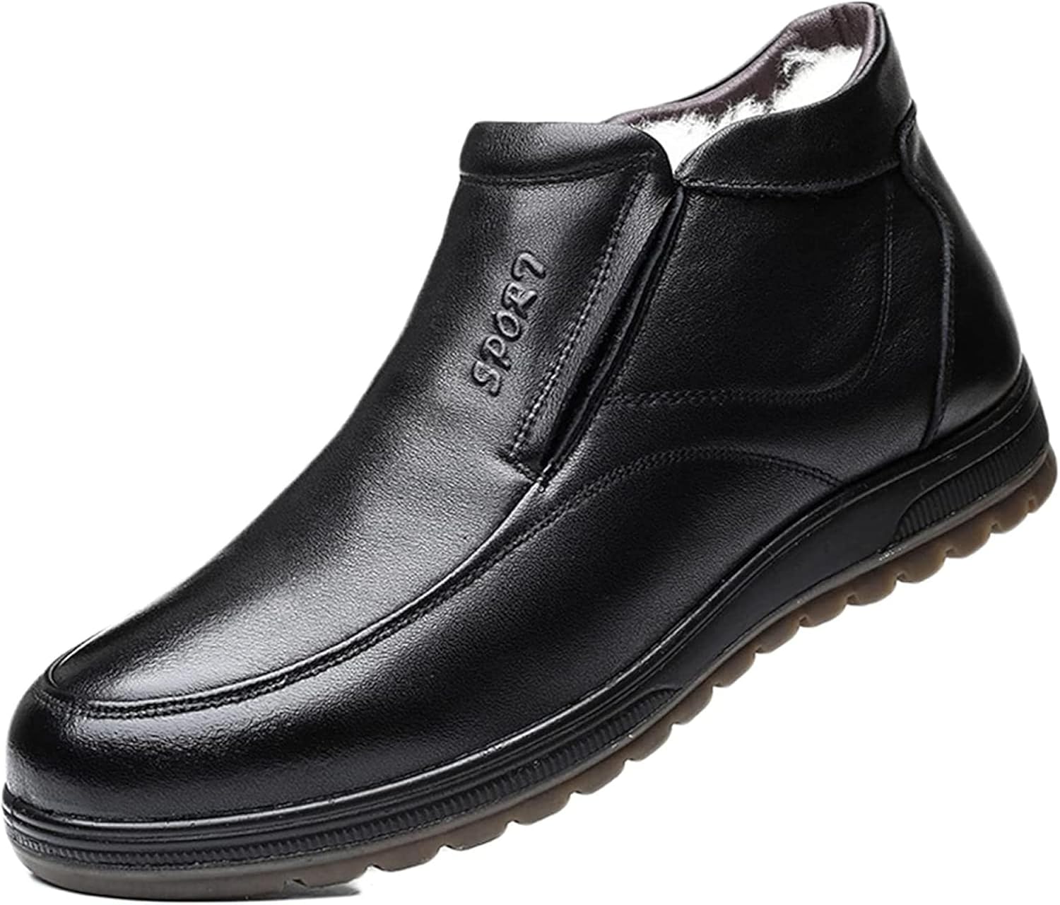 

Мужские теплые ботинки Yiozoi до щиколотки, зимние, износостойкие, для повседневной носки и активного отдыха, удобные мужские повседневные кожаные ботинки, черный