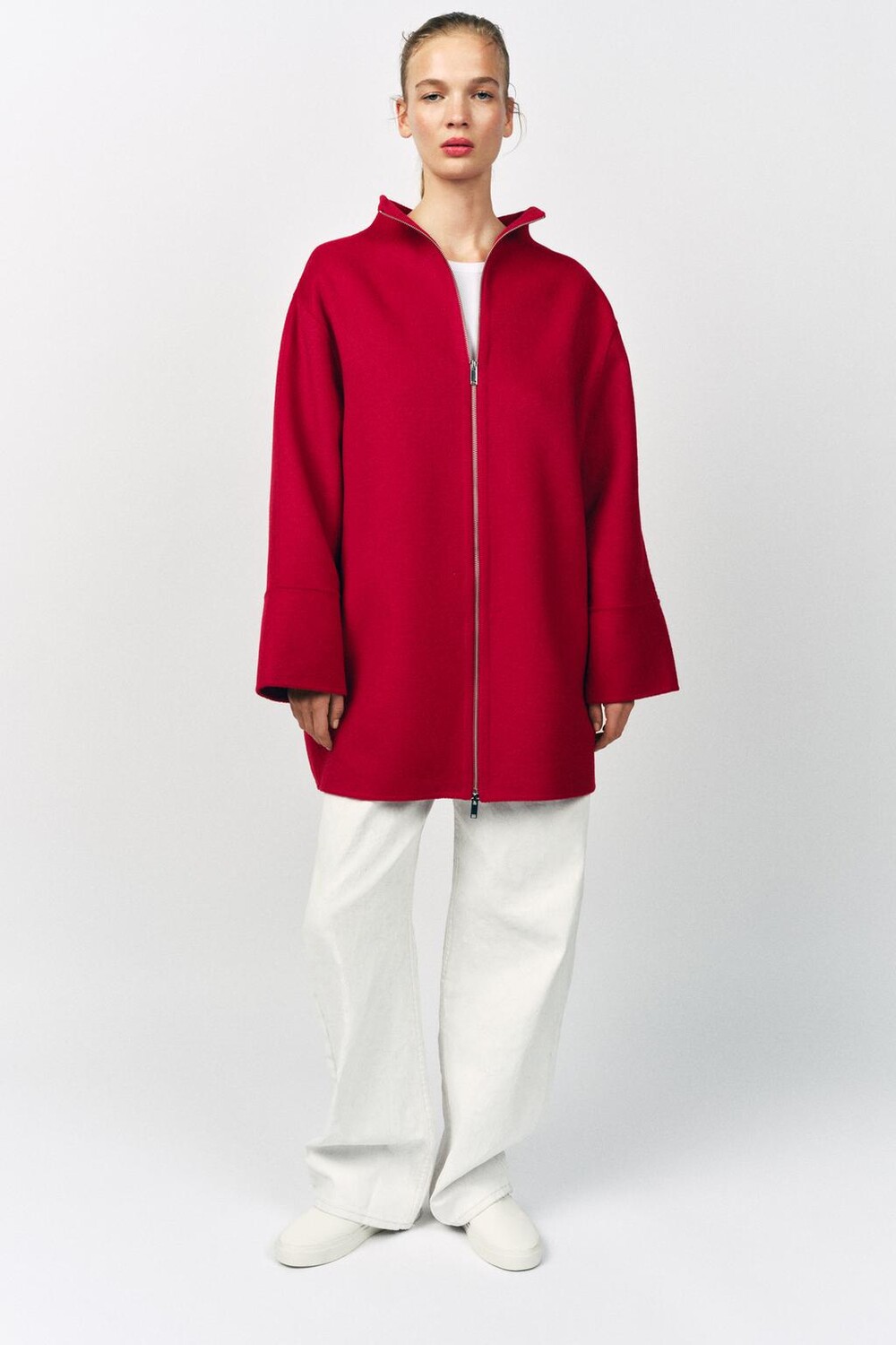 

Короткое шерстяное платье ZARA, красный