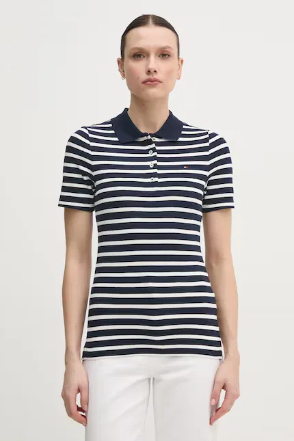 Поло женское в полоску Tommy Hilfiger, синий