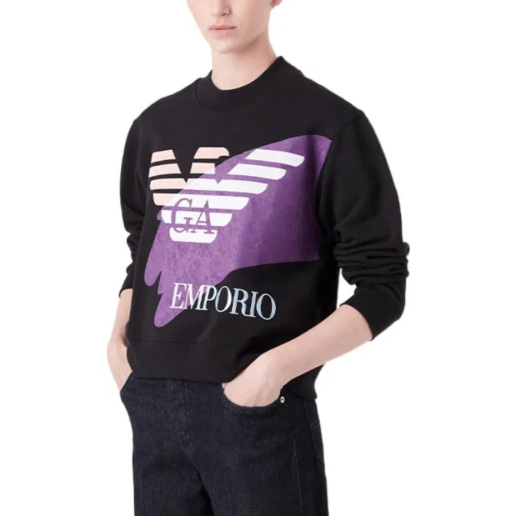 Свитшот женский Black с круглым вырезом EMPORIO ARMANI — фото 4