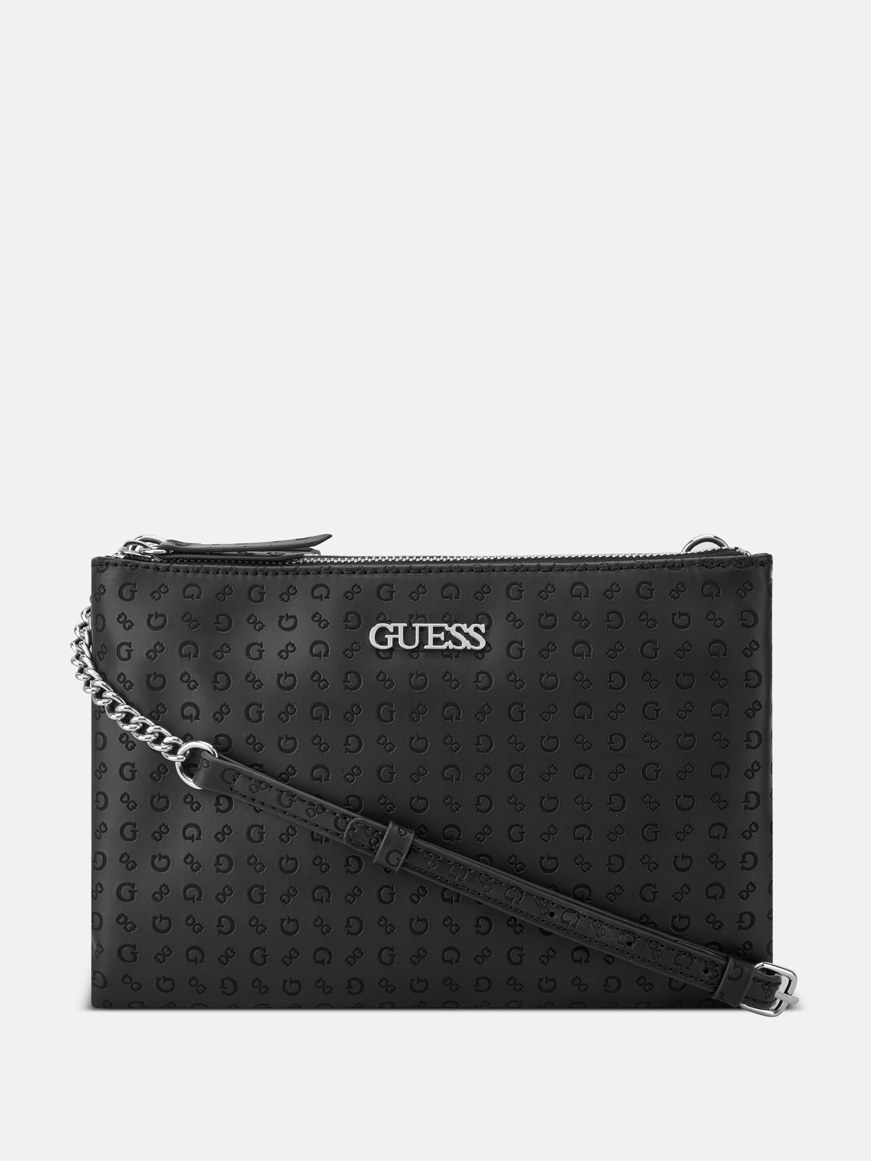 

Сумка-трансформер Tidewood Logo Double Zip Mini сумка через плечо Guess Factory, черный