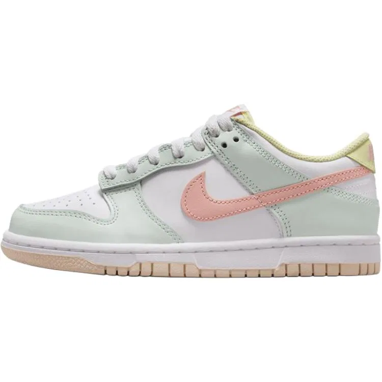 Кроссовки для скейтбординга Dunk Low top Kids' White Green Unisex Nike