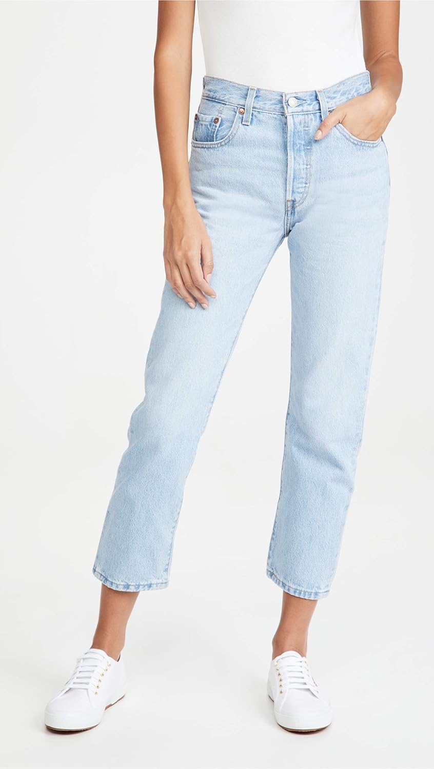 Женские укороченные джинсы Levi's Premium 501, Luxor Ra — фото 2