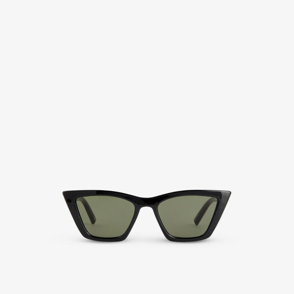 

Солнцезащитные очки Velodrome из ацетата кошачьего глаза Le Specs, черный